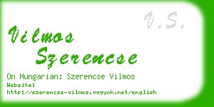 vilmos szerencse business card